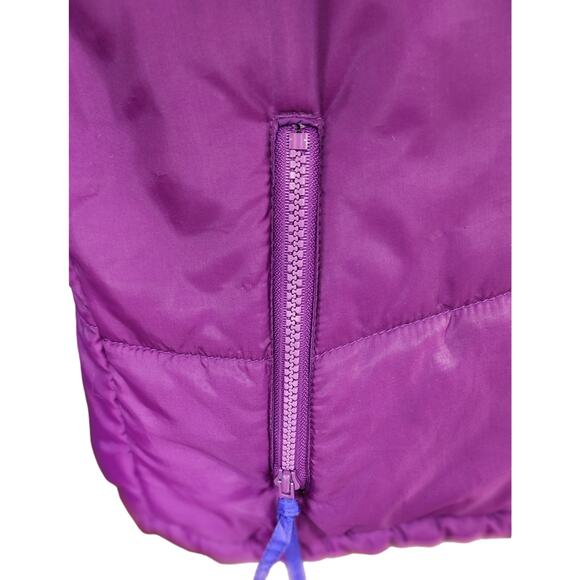 Columbia Vtg 90's Reversible Puffer Jacket  Teal & Purple attachable hood W LG - Picture 16 of 16